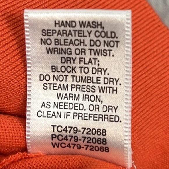 Pendleton Coral Silk Blend Sweater Short Sleeve Embroidered Detail Fall Size M - Picture 10 of 10